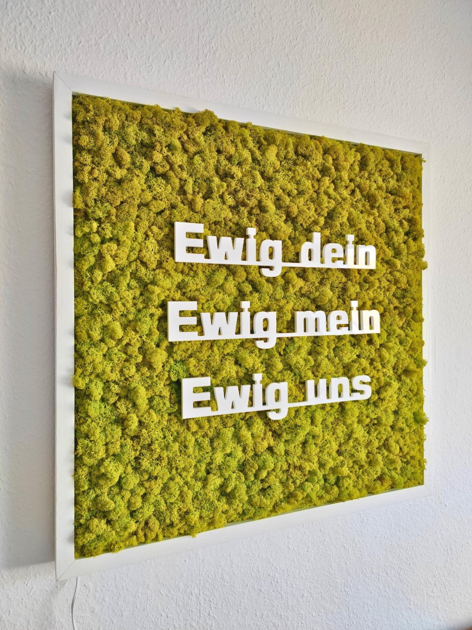 Moosbild mit Logo | 3D Buchstaben unbeleuchtet